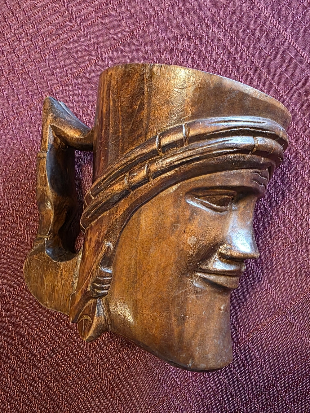 Hand-Carved Wooden Mug